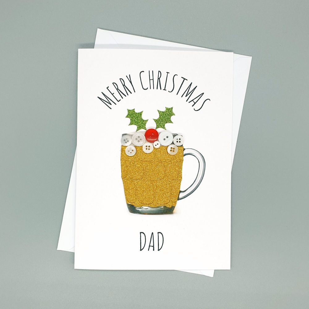 Personalised Beer Mug Christmas Card
