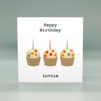 Personalised Cupcakes Birthday Card