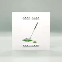Personalised Golf Good Luck Card