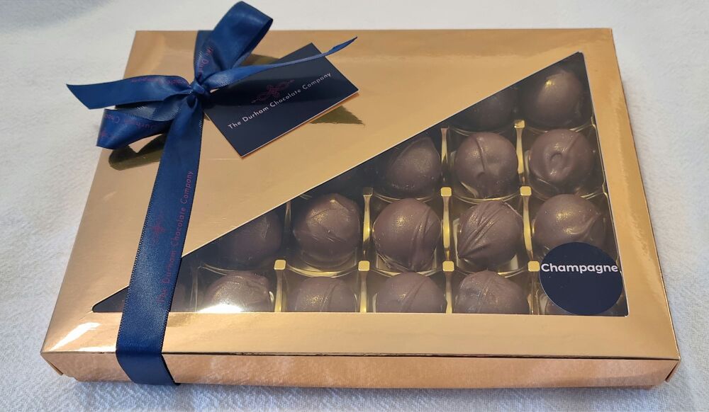 Handmade Belgian Marc de Champagne Milk Chocolate Truffles - Box of 24