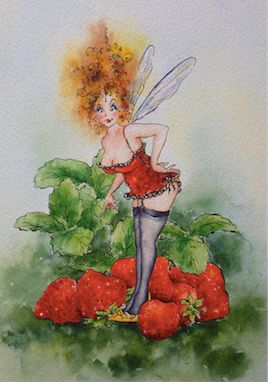 'Strawberry' Art Card