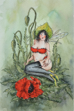 'Poppy' Art Card