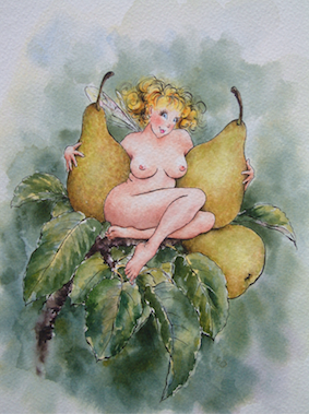 'Pear' Art Card