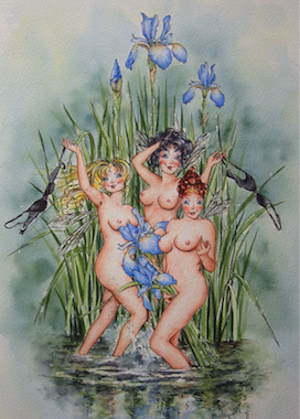 'Water Iris' Art Card