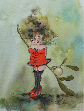 'Mistletoe' Art Card