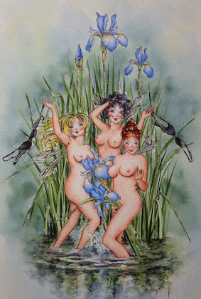'Water Iris' Hand-Signed Print