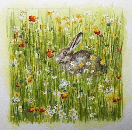 'Hidden Hare' Original Painting 