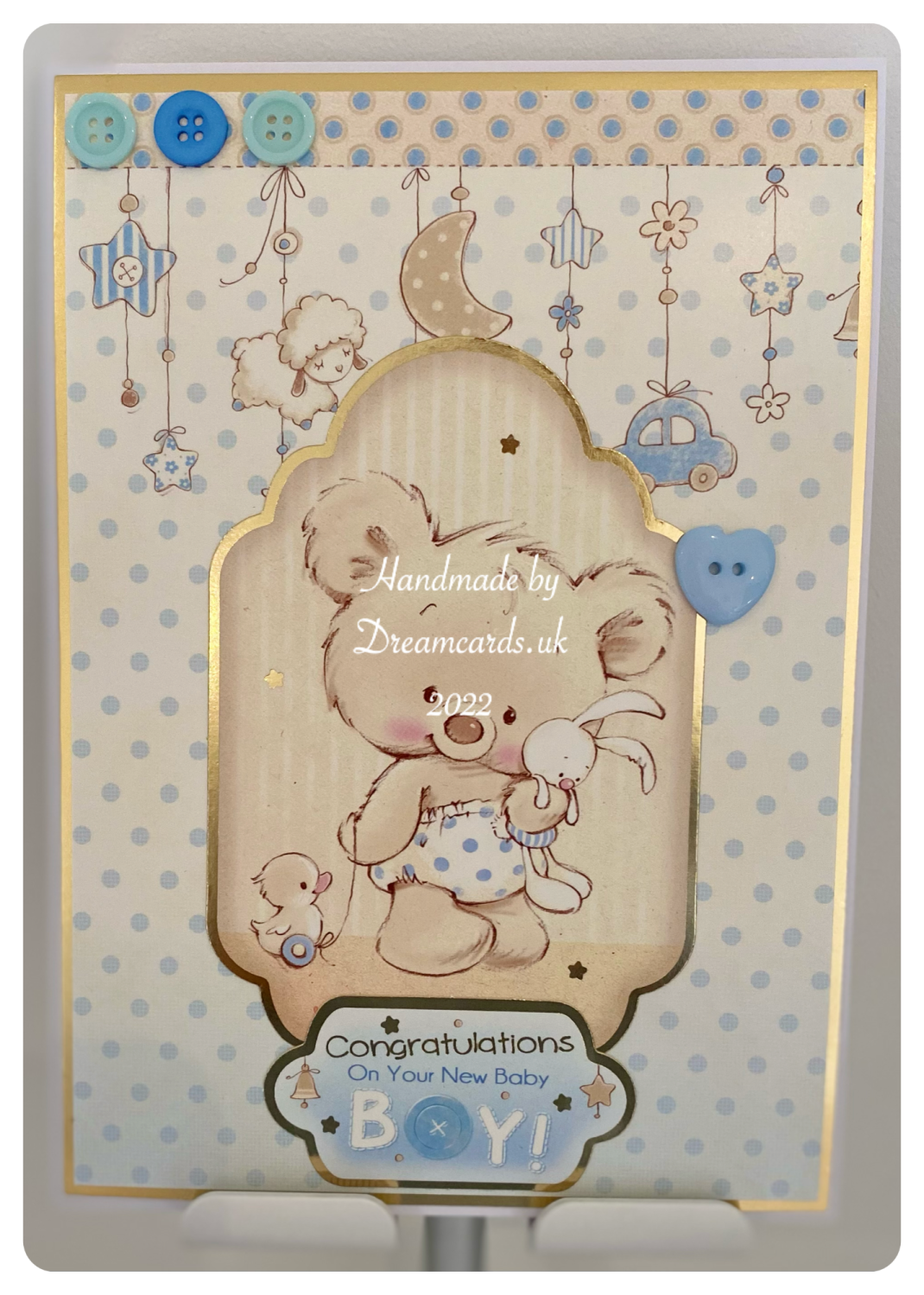 New Product A5 New Baby Boy Card- Congratulations on Your New Baby Boy 