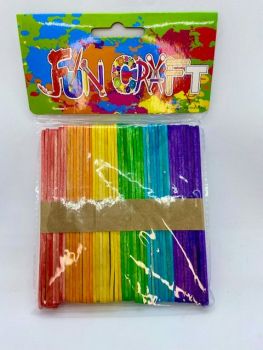 Coloured Wooden Craft Sticks
