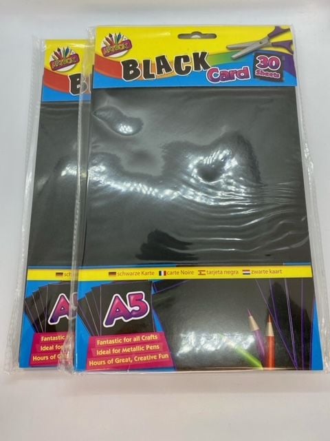 A5 Black Activity Card - 30 Sheets