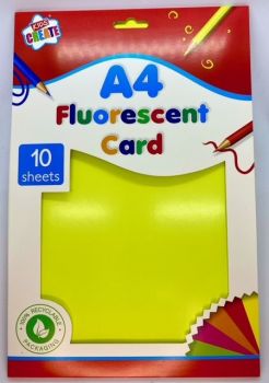 A4 Fluorescent Card - 10 Sheets