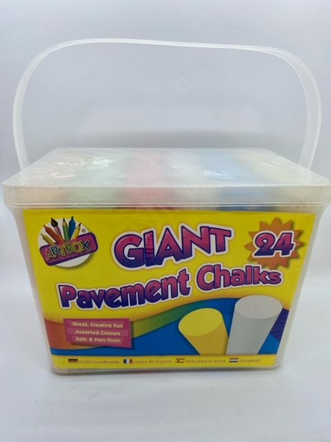 Giant Pavement Chalks in Tub - Pack of 24