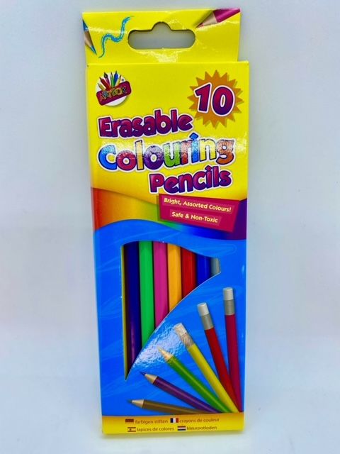 Erasable Coloured Pencils - Pack of 10