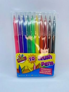Brush Fibre Pens - Pack of 10