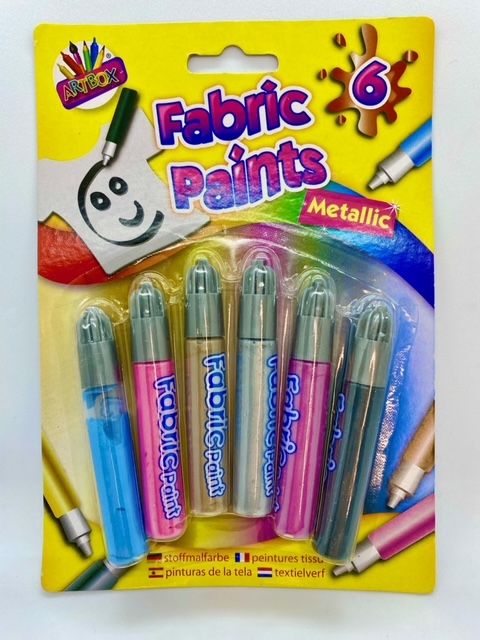 Fabric Paints - Pack of 6