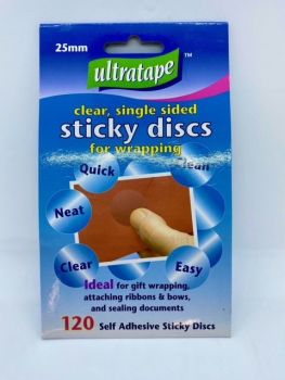 Ultra Stick Clear Sticky Discs - 25mm