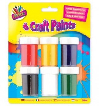 6 Craft Paint Pots