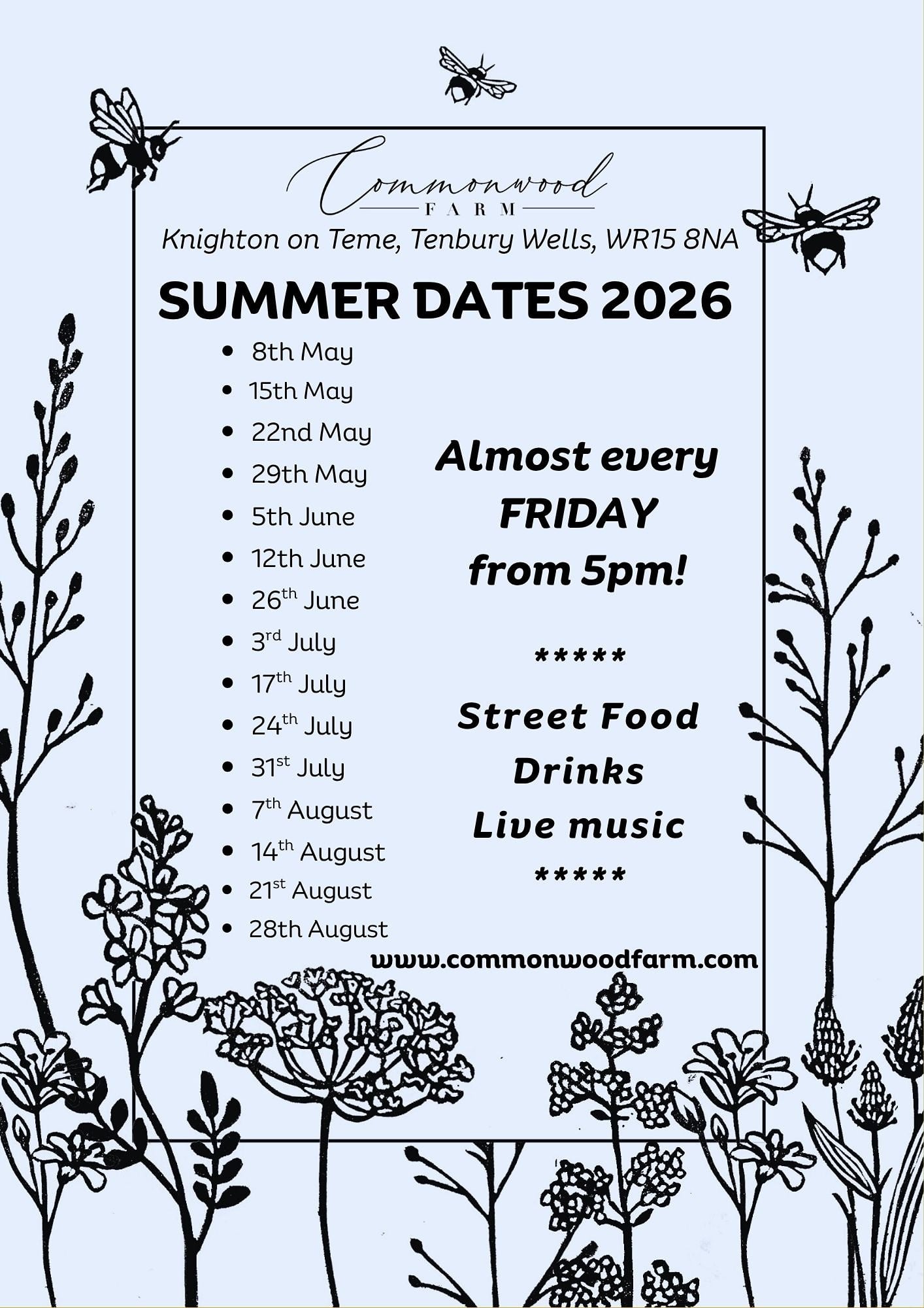 2026 pop-up dates