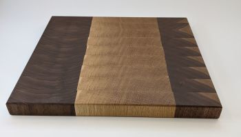 Walnut and oak end grain board