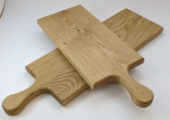 Oak edge grain board with handle