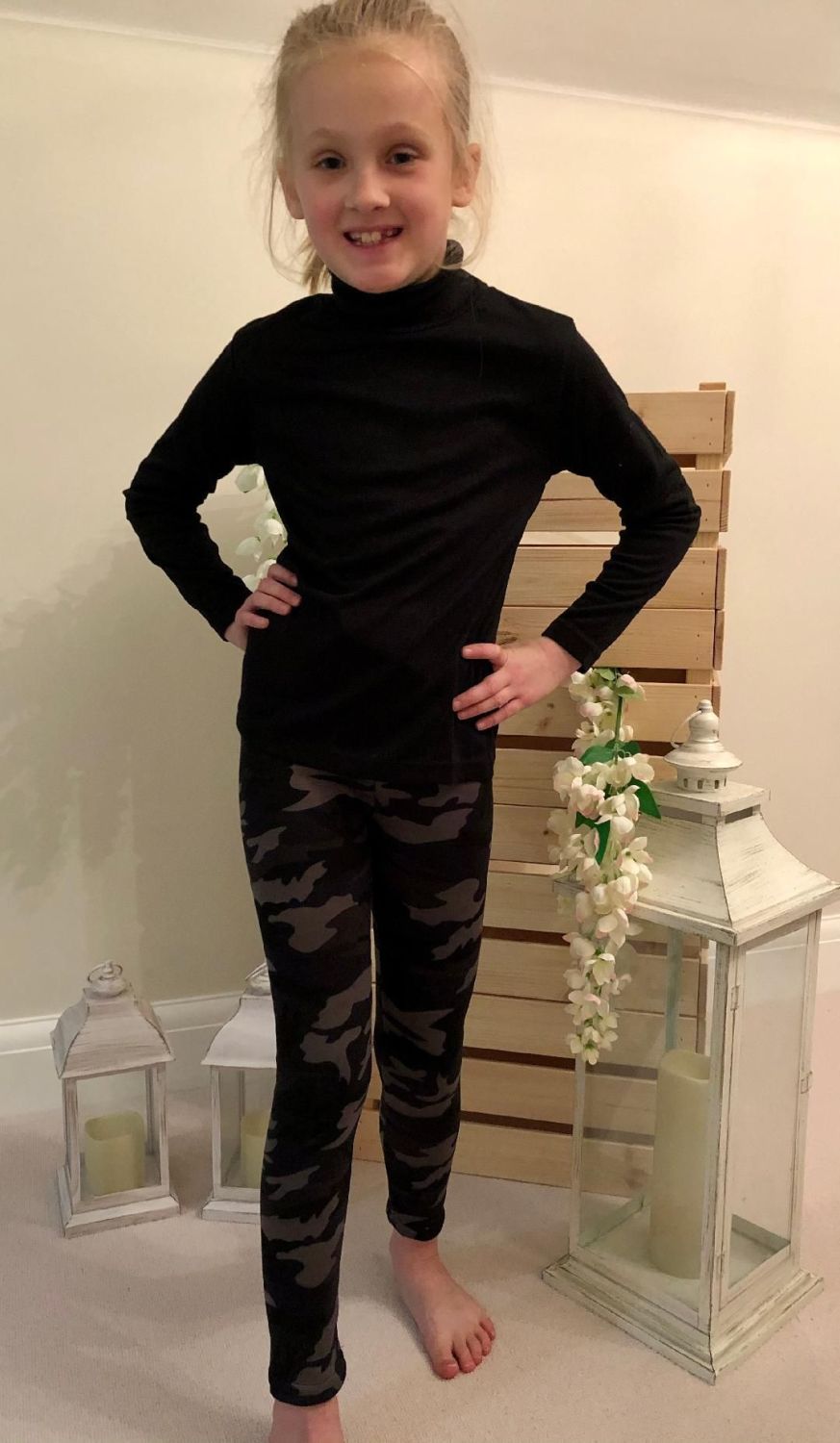 Black & Grey Camo Leggings