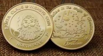 Santa Clauses Wishing Coin