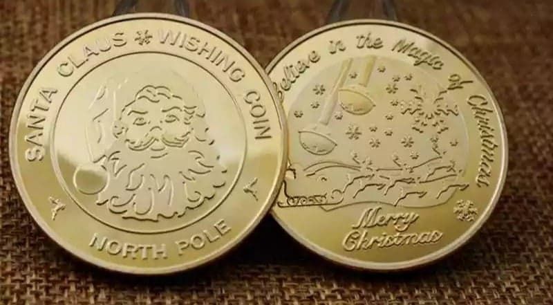 Santa Clauses Wishing Coin