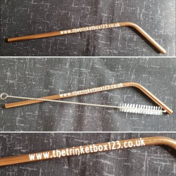Rose Gold Straw - Business or Personal wording.