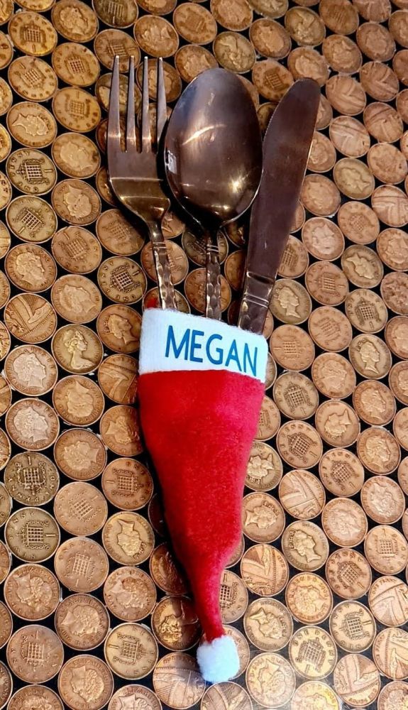 Santa Hat Cutlery Holder/Name Places.