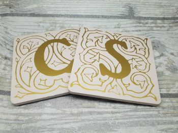 Initial Monagram Coasters - Set of 2 or 4. 