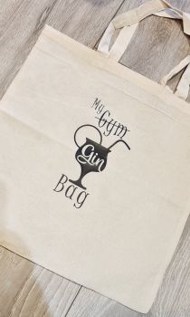 My Gym/Gin Bag - canvas shopping bag. 