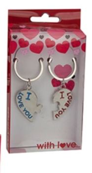 I Love You - Split Heart Keyrings