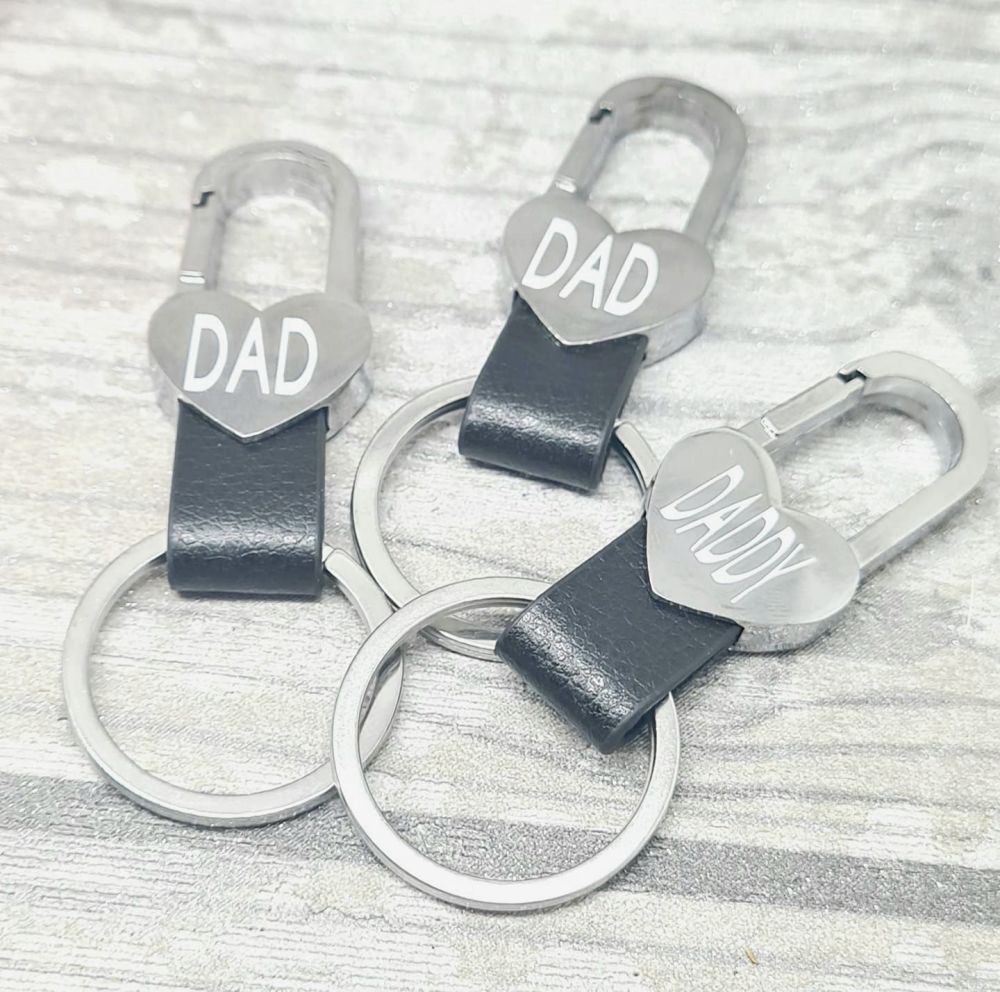 Leather Fob Heart Personalised Keyring  **FIVER FRIDAY 12/03**