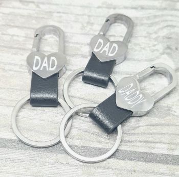 Leather Fob Heart Personalised Keyring  **FIVER FRIDAY 12/03**