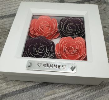 Flower Frame with personalised metal plaque