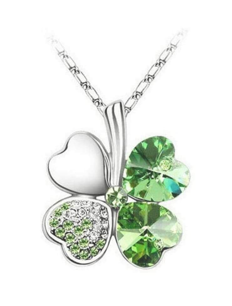 Green 4 Leaf Clover Lucky Necklace