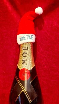 Santa Hat Wine Topper
