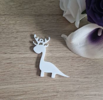 Dinosaur with Reindeer Antlers Acrylic Blank