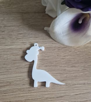 Dinosaur with Santa Hat Acrylic Blank