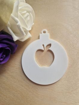 Bauble Acrylic Blank - with Apple cutout