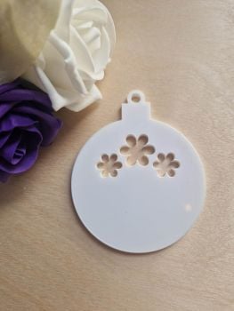 Bauble Acrylic Blank - with flower cutout