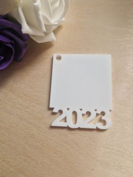 Square Acrylic Blank - with 2023 cutout