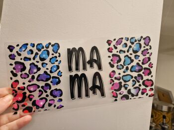 16oz Wrap - Mama, Colourful Leopard Print