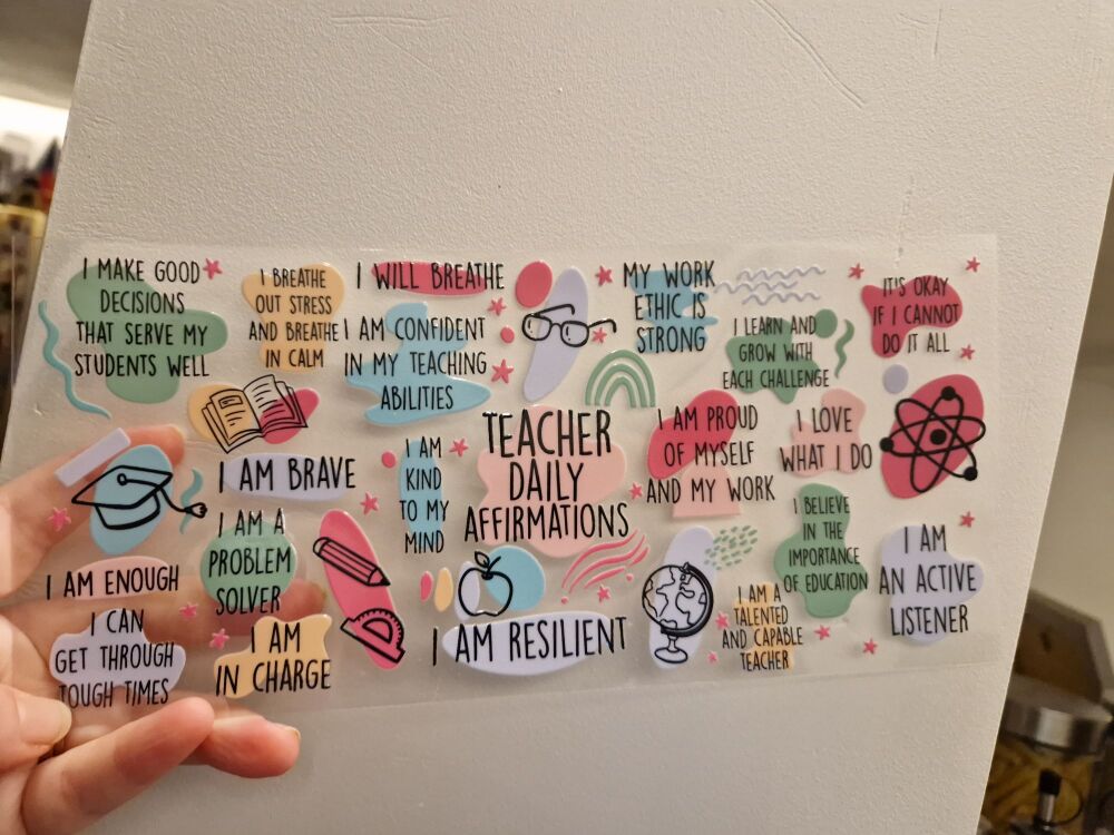 16oz Wrap - Teacher Daily Affirmations