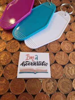 Motel Keyring Decal - I'm a Bookaholic