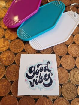 Motel Keyring Decal - Good Vibes