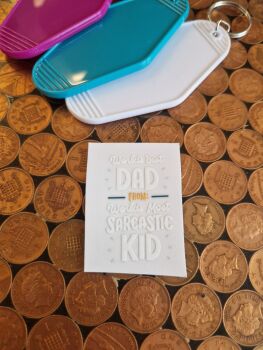 Motel Keyring Decal - World's Best Dad, From: worlds most sarcastic kids