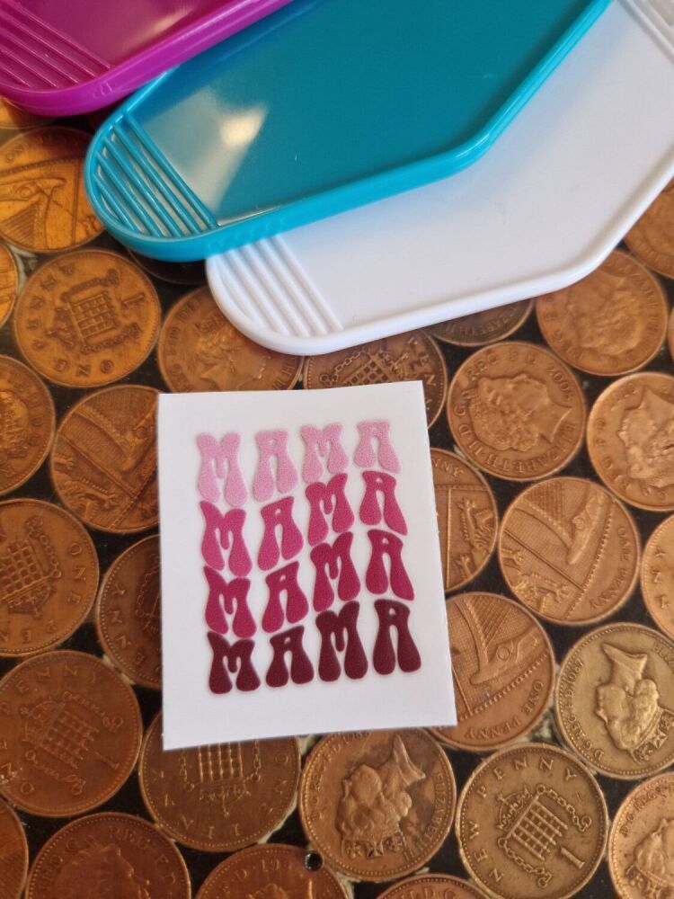 Motel Keyring Decal - Mama (pinks)