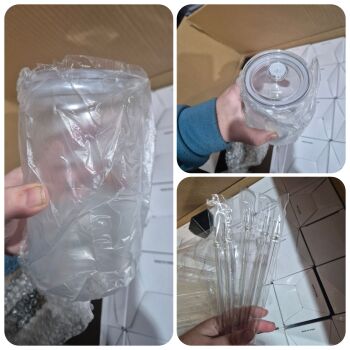 Clear Acrylic 16oz Libby Cans - LOT OF 10