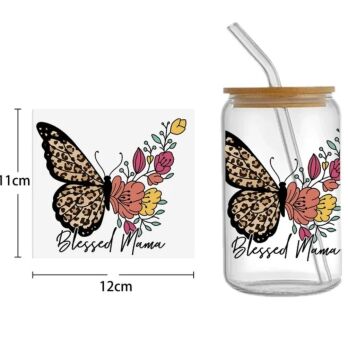 Decal - Blessed Mama, butterfly